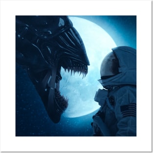 ALIEN VS ASTRONAUT Posters and Art